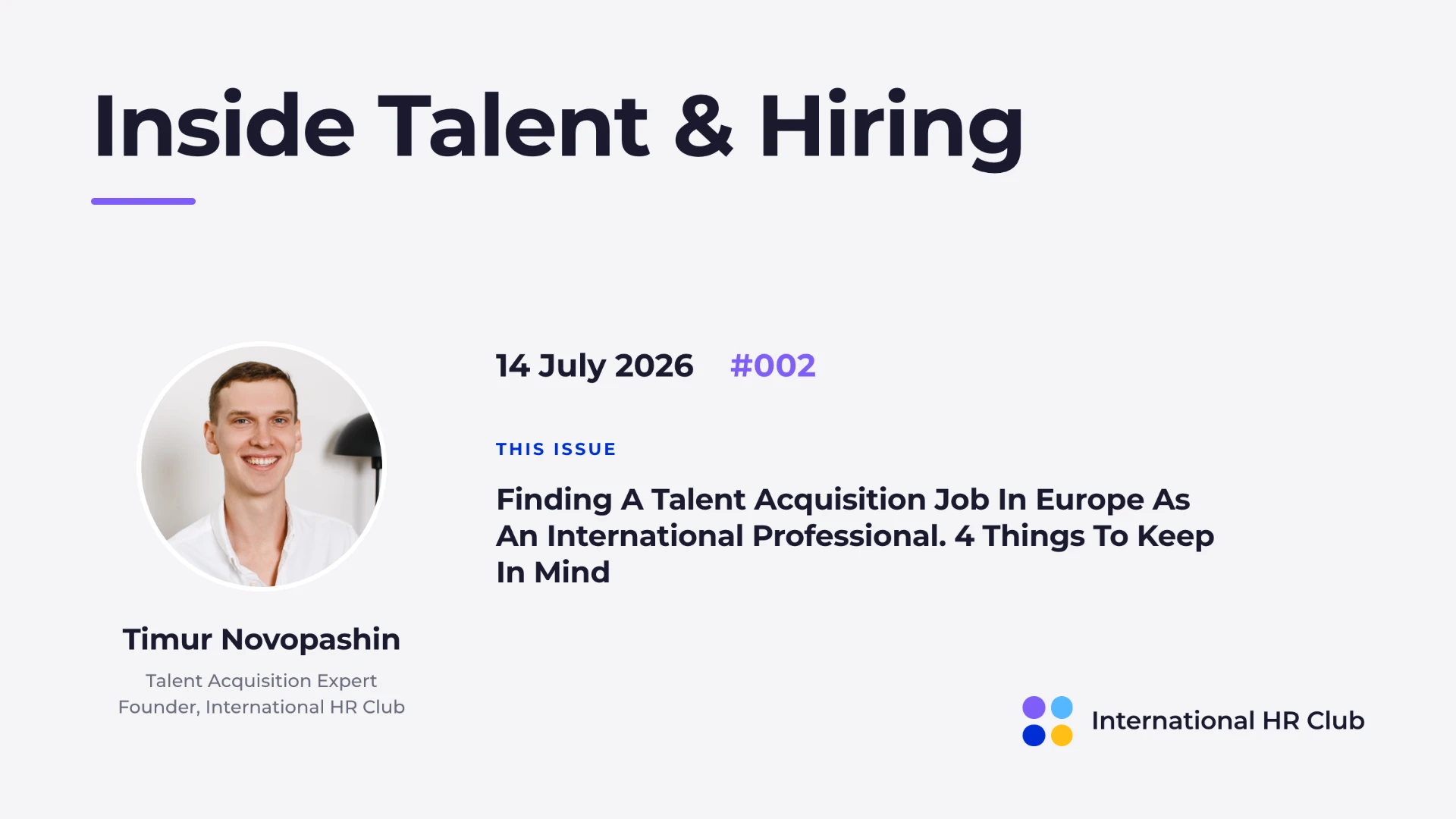Inside Talent & Hiring — Issue #002 cover