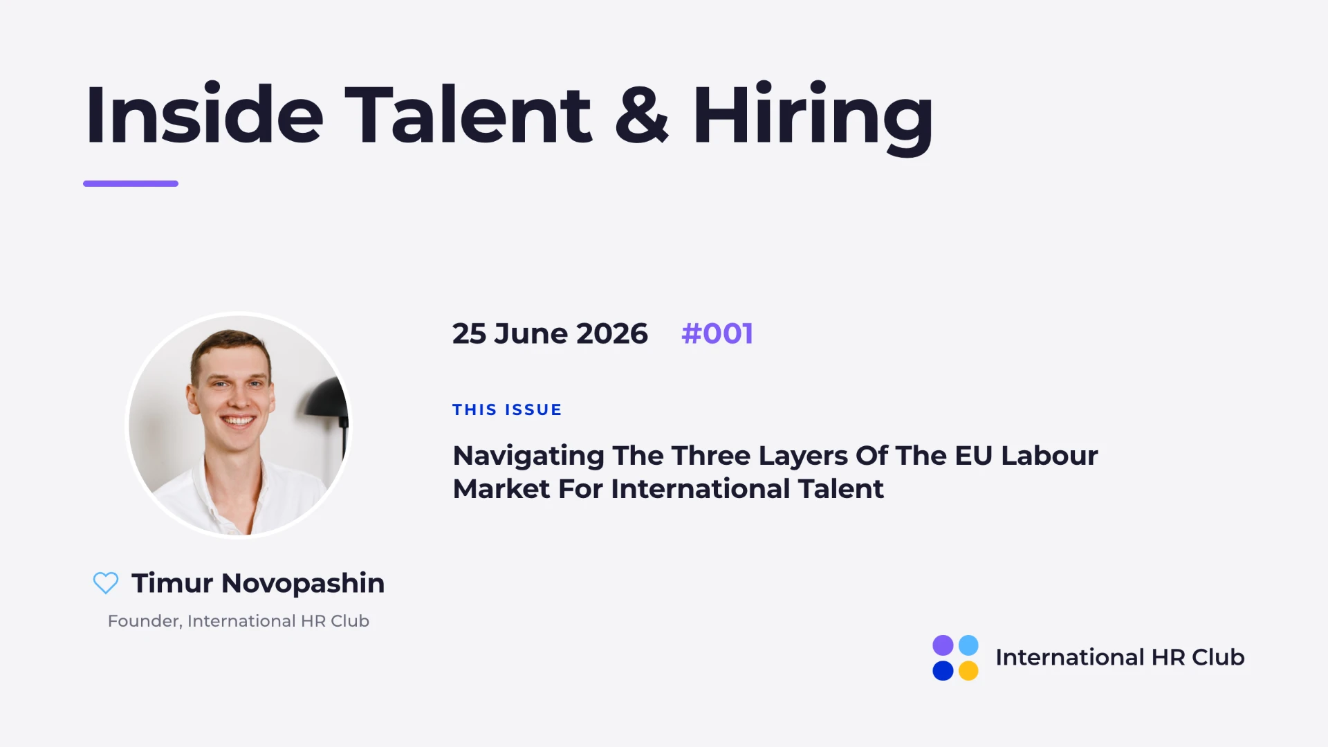 Inside Talent & Hiring — Issue #001 cover